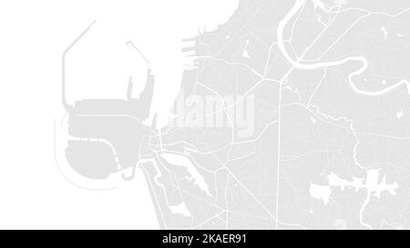 Weiß und hellgrau Colombo Stadtgebiet Vektor Hintergrund Karte, Straßen und Wasser Illustration. Widescreen-Format, Roadmap für digitales flaches Design. Stock Vektor