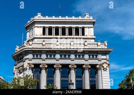 Madrid, Spanien - 17. September 2022: Cervantes-Institut in der Calle de Alcala in der Calle de Alcala Stockfoto