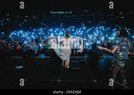 Zürich, Schweiz. 28., Oktober 2022. Die schwedische Gruppe Rednex spielt ein Live-Konzert während der die Mega 90s Party im Hallenstadion in Zürich. (Foto: Gonzales Photo - Tilman Jentzsch). Stockfoto