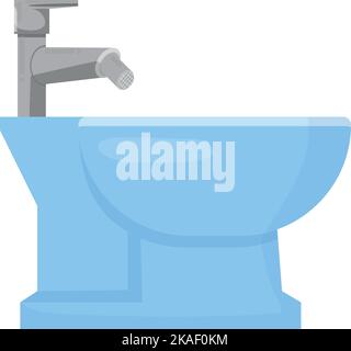 Bidet-Symbol. Cartoon Keramik Hygieneschale. Badezimmermöbel Stock Vektor