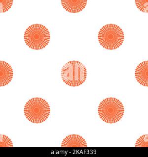 Nahtloses Muster. Abstrakter dekorativer Vektor-Hintergrund mit runden Formen. Buntes Design für Tapeten, Textilien, Papeterie, Sammelalbum. Stock Vektor