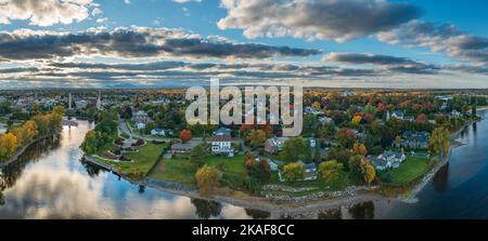 Luftpanorama von Plattsburgh im nördlichen Teil des Staates New York Stockfoto