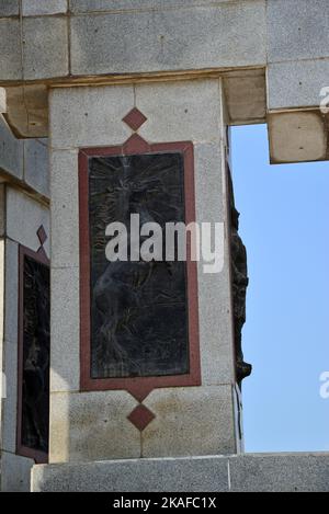 Das Völkermord-Denkmal in Igdir, Türkei, wurde erbaut, um die Ereignisse zu repräsentieren, die 1915 während der türkisch-armenischen Kriege stattfanden. Stockfoto