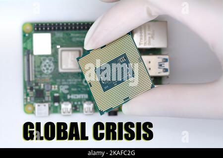 Taiwan war Chip Knappheit globale Krise Stockfoto