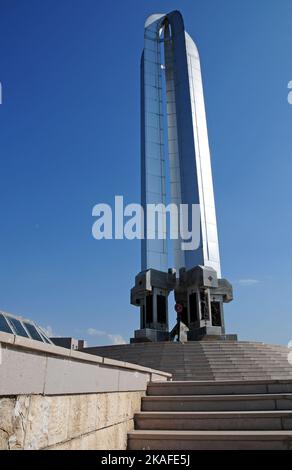 Das Völkermord-Denkmal in Igdir, Türkei, wurde erbaut, um die Ereignisse zu repräsentieren, die 1915 während der türkisch-armenischen Kriege stattfanden. Stockfoto