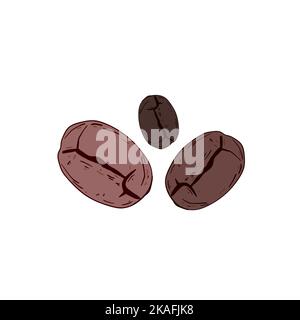 Kaffeebohnen. Vektorgrafiken. Stock Vektor