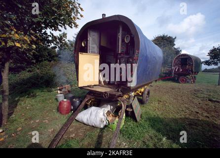 Gipsy Traditional Vardo (Wagon) Redruth Cornwall England Stockfoto