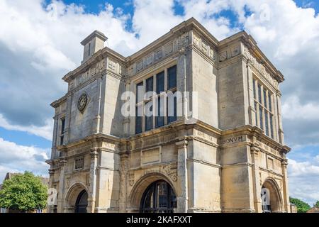 The 16. Century Rothwell Market House, Market Hill, Rothwell, Northamptonshire, England, Vereinigtes Königreich Stockfoto