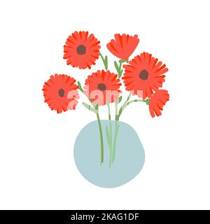 Blumenstrauß. Vektorgrafik. Botanisches Designelement. Stock Vektor