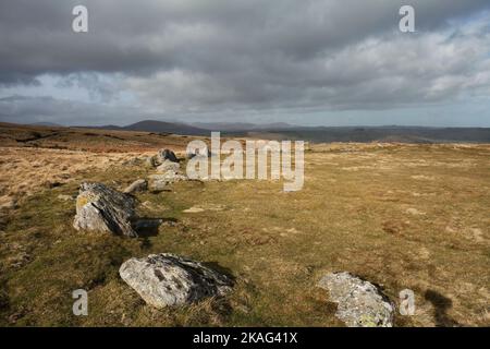 Das Cockpit Steinkreis zwischen Askham fiel und Barton fiel, im englischen Lake District, Großbritannien Stockfoto