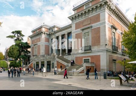 Eingang Prado Museum, Madrid, Spanien Stockfoto