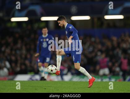 London, Großbritannien. 2.. November 2022; Stamford Bridge, Chelsea, London, England: Champions League Football, Chelsea gegen Dinamo Zagreb: Jorginsha of Chelsea Credit: Action Plus Sports Images/Alamy Live News Stockfoto