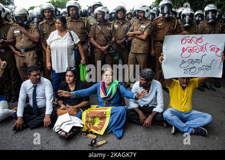 Gestern fand ein von Gewerkschaften, Massenorganisationen und oppositionellen politischen Parteien organisierter Protest statt. Stockfoto