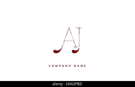 AJ, ja Abstract Letters Logo Monogramm Stock Vektor