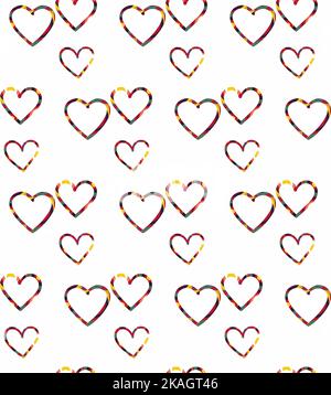 Schöne Herzen, von Hand, nahtlose Vektor minimalistische Textur Stock Vektor
