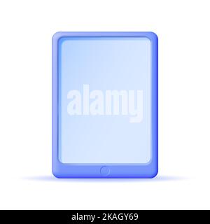 3D Tablet-Computer isoliert Stock Vektor