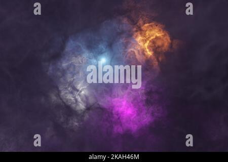 Deep space nebula with stars. Bright and vibrant Multicolor Starfield Infinite space outer space background with nebulas and stars. Star clusters, neb Stockfoto