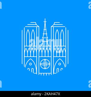 Notre Dame De Paris Circle Stock Vektor