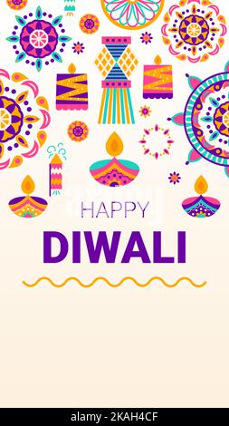 Happy Diwali Flyer Stock Vektor