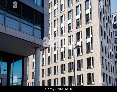 Moderne Bürogebäude im Gutleutviertel von Frankfurt am Main Stockfoto