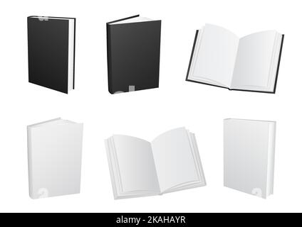 Geschlossene und offene Bücher Stock Vektor