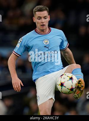 Manchester, Großbritannien. 2.. November 2022. Sergio Gomez von Manchester City während des UEFA Champions League-Spiels im Etihad Stadium, Manchester. Bildnachweis sollte lauten: Andrew Yates/Sportimage Kredit: Sportimage/Alamy Live News Stockfoto