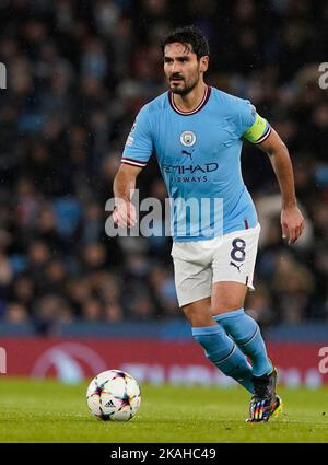 Manchester, Großbritannien. 2.. November 2022. Ilkay Gundogan aus Manchester City während des UEFA Champions League-Spiels im Etihad Stadium, Manchester. Bildnachweis sollte lauten: Andrew Yates/Sportimage Kredit: Sportimage/Alamy Live News Stockfoto
