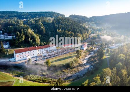 Elektrarna, Lipno nad Sázavou, vodni nadrz Lipno I, Jizni Cechy, Ceska republika / Wasser-Elektrizitätswerk, Lipno, Südböhmen, Tschechische republik Stockfoto