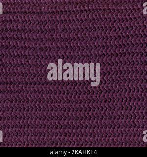 Musterstoff aus Wolle. Handgemachte Strickstoff lila Wolle Hintergrund Textur Stockfoto