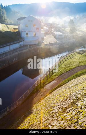 Elektrarna, Lipno nad Sázavou, vodni nadrz Lipno I, Jizni Cechy, Ceska republika / Wasser-Elektrizitätswerk, Lipno, Südböhmen, Tschechische republik Stockfoto