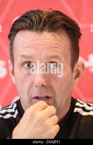 Der Cheftrainer von Standard, Ronny Deila, wurde während der wöchentlichen Pressekonferenz des belgischen Fußballteams Standard de Liege am Donnerstag, dem 03. November 2022, in Lüttich fotografiert, um das nächste Spiel im nationalen Wettbewerb zu besprechen. BELGA FOTO BRUNO FAHY Stockfoto