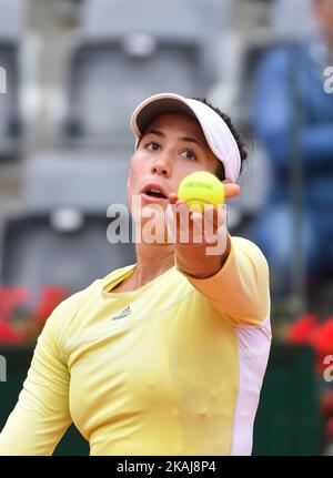 Garbine Muguruza in Aktion während seines Spiels gegen Timea Bacsinszky - Internazionali BNL d'Italia 2016 am 13. Mai 2016 in Rom, Italien. (Foto von Silvia Lore/NurPhoto) *** Bitte nutzen Sie die Gutschrift aus dem Kreditfeld *** Stockfoto