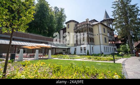 Rustikale Villa in Sovata Resort Siebenbürgen, Rumänien. Stockfoto