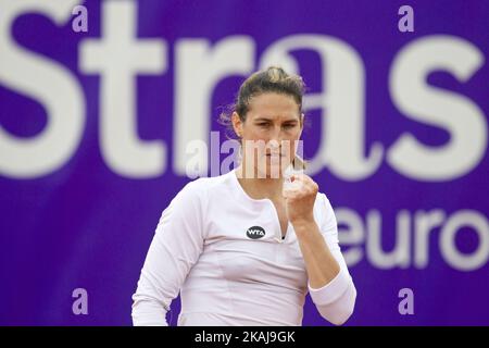 Virginie RAZZANO (FRA) in Aktion am 19. Mai 2016 in Straßburg, Frankreich, auf der Strasbourg International. (Foto von Elyxandro Cegarra/NurPhoto) *** Bitte nutzen Sie die Gutschrift aus dem Kreditfeld *** Stockfoto