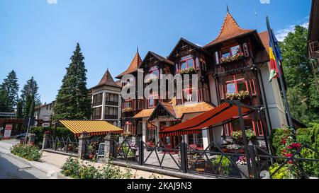 Rustikale Villa in Sovata Resort Siebenbürgen, Rumänien. Stockfoto