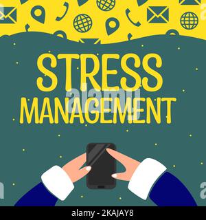 Inspiration zeigt Zeichen Stress Management. Geschäftsüberblick Scheitern ist ein Teil Ihres Weges oder Fortschritts zum Erfolg Denken Sie neue Schreibkonzepte Stockfoto
