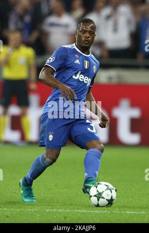 Juventus Verteidiger Patrice Evra (33) in Aktion während des UEFA Champions League Gruppenfußballspiels N3 LYON - JUVENTUS am 18/10/2016 im Parc Olympique Lyonnais in Lyon, Frankreich. (Foto von Matteo Bottanelli/NurPhoto) *** Bitte benutzen Sie die Gutschrift aus dem Kreditfeld *** Stockfoto