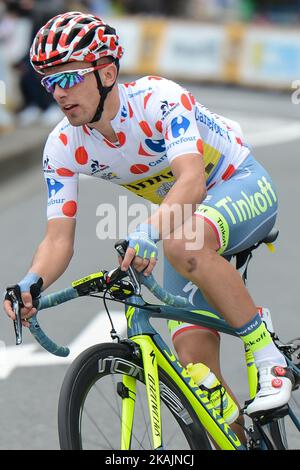 Rafal Majka, ein polnischer Profi-Rennradfahrer für UCI ProTeam Tinkoff, im Einsatz beim Punkterennen, bei der vierten Ausgabe des Tour de France Saitama Criterium. Am Samstag, den 29.. Oktober 2016, in Saitama, Japan. Foto von Artur Widak *** Bitte nutzen Sie die Gutschrift aus dem Kreditfeld *** Stockfoto