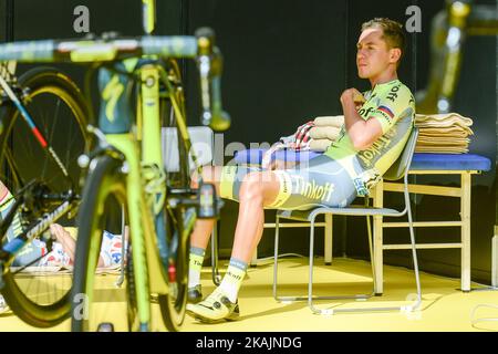 Pawel Poljanski, ein polnischer Profi-Rennradfahrer für UCI ProTeam Tinkoff, vor dem Point Race, bei der vierten Ausgabe des Tour de France Saitama Criterium. Am Samstag, den 29.. Oktober 2016, in Saitama, Japan. Foto von Artur Widak *** Bitte nutzen Sie die Gutschrift aus dem Kreditfeld *** Stockfoto