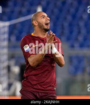 Bruno Peres während der italienischen Serie A Fußballspiel zwischen A.S. Roma und F.C. Bologna im Olympiastadion in Rom, am 06. november 2016. (Foto von Silvia Lore/NurPhoto) *** Bitte nutzen Sie die Gutschrift aus dem Kreditfeld *** Stockfoto