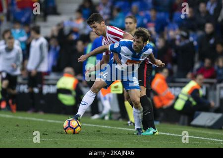 Der spanische RCD Espanyol-Spieler Victor Sanchez in der La Liga zwischen dem RCD Espanyol - Athletic Club de Bilbao am 6.. November 2016 im RCD-Stadion in Barcelona, Spanien. (Foto von Xavier Bonilla/NurPhoto) *** Bitte nutzen Sie die Gutschrift aus dem Kreditfeld *** Stockfoto