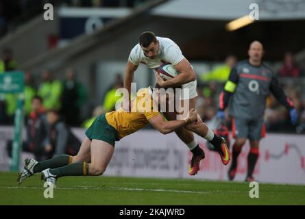 Englands Jonny May beim Spiel der Old Mutual Wealth Series zwischen England und Australien im Twickenham Stadium, London, Großbritannien, am 3. Dezember 2016. (Foto von Kieran Galvin/NurPhoto) *** Bitte benutzen Sie die Gutschrift aus dem Kreditfeld *** Stockfoto