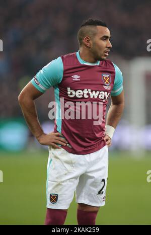 Dimitri Payet von West Ham United während des Premier League-Spiels zwischen West Ham United und Hull City im London Stadium, Queen Elizabeth II Olympic Park, London am 17. Dez 2016 (Foto von Kieran Galvin/NurPhoto) *** Bitte benutzen Sie die Gutschrift aus dem Credit Field *** Stockfoto