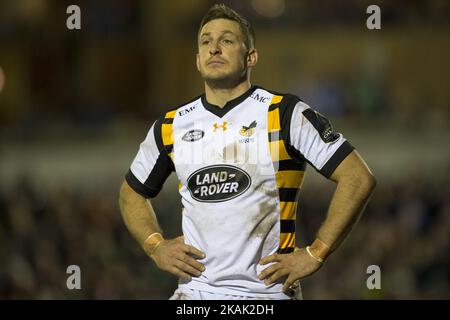 Jimmy Gopperth von Wespen während des European Rugby Champions Cup-Spiels 4 zwischen Connacht Rugby und Wespen auf dem Sportplatz in Galway, Irland am 17. Dezember 2016 (Foto von Andrew Surma/NurPhoto) *** Bitte benutzen Sie die Gutschrift aus dem Kreditfeld *** Stockfoto