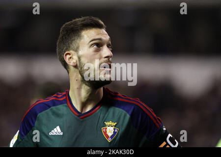 Roberto Torres (10) vom Club Atletico Osasuna reagiert während des Spiels von La Liga Santander zwischen Real Club Deportivo de La Coruna und Club Atletico Osasuna im Estadio Municipal de Riazor am 18. Dezember 2016 in A Coruna, Galicien, Spanien (Foto: Jose Manuel Alvarez Rey/NurPhoto) *** Bitte verwenden Sie Credit from Credit Field *** Stockfoto