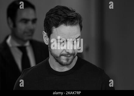 James McAvoy nimmt am 12. Januar 2017 an der 'Multiple' ('Split') Film-Fotozelle im Villamagna Hotel in Madrid Teil (Foto von Gabriel Maseda/NurPhoto) *** Bitte nutzen Sie die Gutschrift aus dem Credit-Feld *** Stockfoto