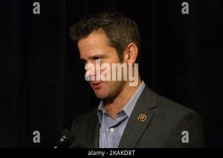 US-Repräsentant Adam Kinzinger aus Illinois, auf der Â„Congress of tomorrowâ“ Joint Republican Issues Conference, im Loews Hotel, in Center City, Philadelphia, Pennsylvania, am 25. Januar, 2017. (Foto von Bastiaan Slabbers/NurPhoto) *** Bitte nutzen Sie die Gutschrift aus dem Kreditfeld *** Stockfoto