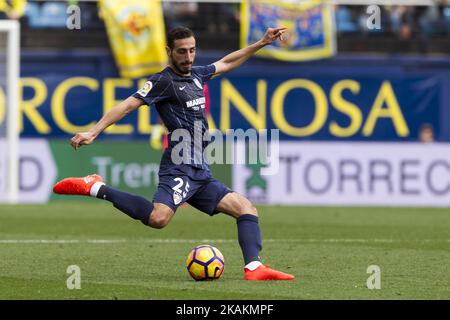 Jose Rodriguez von Malaga CF beim spanischen Fußballspiel La Liga Santander zwischen Villarreal CF und Malaga CF am 12. Februar 2017 im Stadion La Ceramica. (Foto von Jose Miguel Fernandez/NurPhoto) *** Bitte benutzen Sie die Gutschrift aus dem Kreditfeld *** Stockfoto