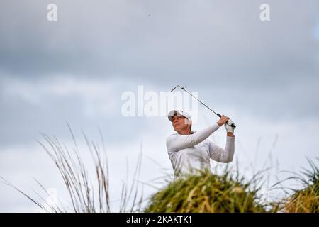 Sarah Kemp aus Australien auf dem Fairway 11. während der vierten Runde der ISPS Handa Women's Australian Open im Royal Adelaide Golf Club am 19. Februar 2017 in Adelaide, Australien. (Foto von Andy Astfalck/NurPhoto) *** Bitte nutzen Sie die Gutschrift aus dem Kreditfeld *** Stockfoto