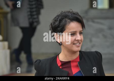 Najat Vallaud-Belkacem in Paris, Frankreich, am 24. Februar 2017. (Foto von Julien Mattia/NurPhoto) *** Bitte nutzen Sie die Gutschrift aus dem Kreditfeld *** Stockfoto